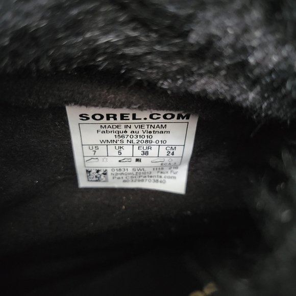 Sorel Tivoli II Winter Boot Black size 7 - Picture 7 of 7